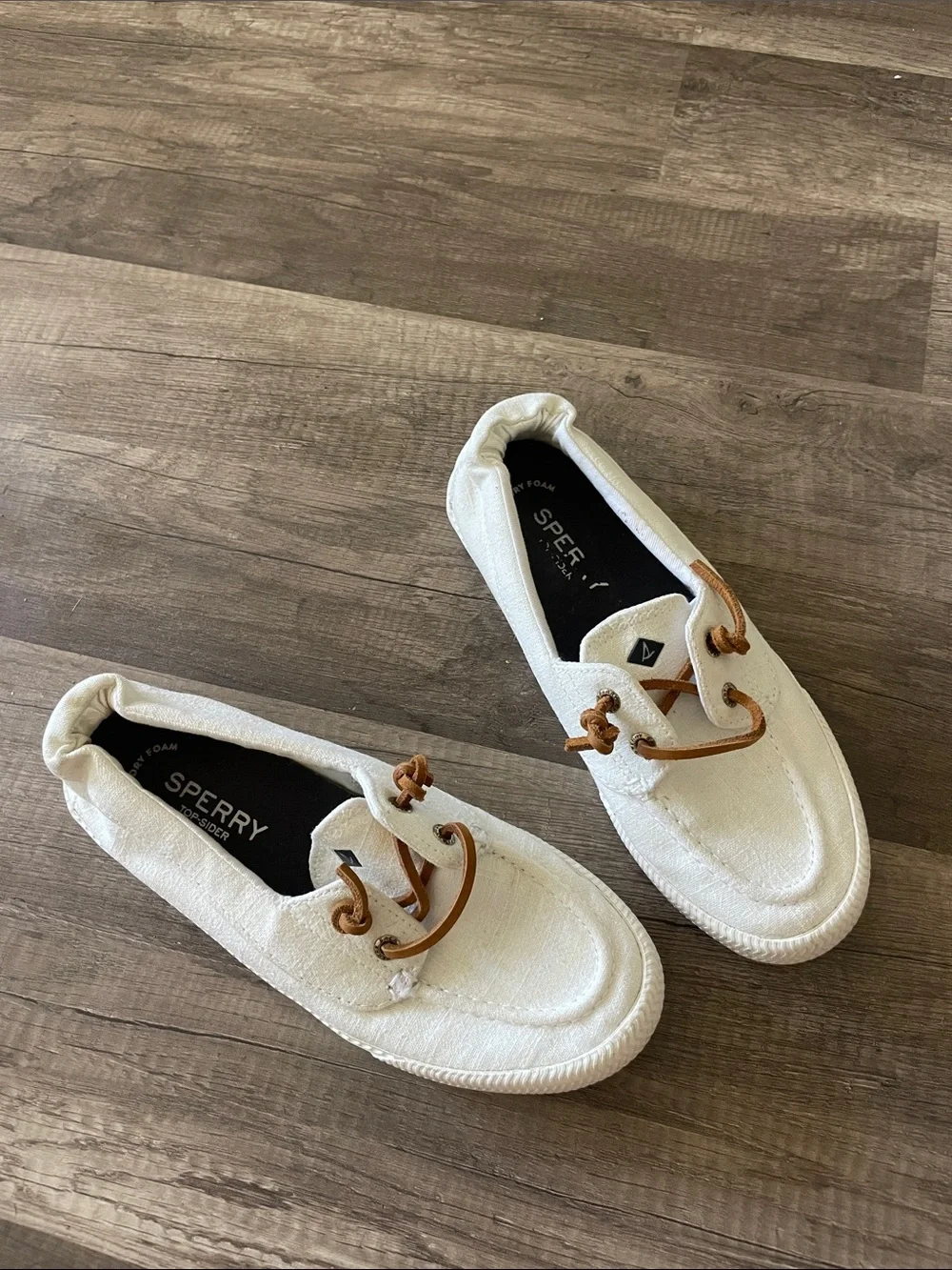 Sperry White Boat Shoe Slip-Ons